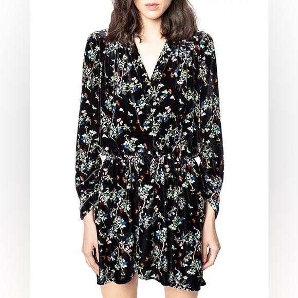 Zadig & Voltaire Reveal Velvet Blossom Dress - Picture 1 of 2